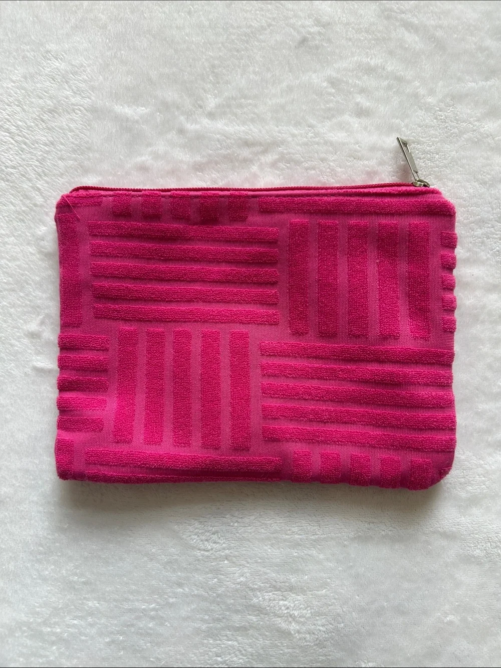 Neon Pink Cosmetic Bag